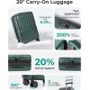 image:imageBAGSMART Expandable Carry On Luggage 22x14x9 Airline Approved 1OO PC Lightweight Hard Shell Suitcase 20 Inch Travel Luggage with Spinner Wheels Waterproof Rolling Suitcase BlackOlive Green 10
