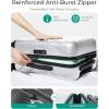 image:imageBAGSMART Expandable Carry On Luggage 22x14x9 Airline Approved 1OO PC Lightweight Hard Shell Suitcase 20 Inch Travel Luggage with Spinner Wheels Waterproof Rolling Suitcase BlackSilver