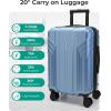 image:imageBAGSMART Expandable Carry On Luggage 22x14x9 Airline Approved 1OO PC Lightweight Hard Shell Suitcase 20 Inch Travel Luggage with Spinner Wheels Waterproof Rolling Suitcase BlackBlue