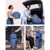 image:imageBAGSMART Expandable Carry On Luggage 22x14x9 Airline Approved 1OO PC Lightweight Hard Shell Suitcase 20 Inch Travel Luggage with Spinner Wheels Waterproof Rolling Suitcase BlackNavy Blue