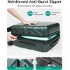image:imageBAGSMART Expandable Carry On Luggage 22x14x9 Airline Approved 1OO PC Lightweight Hard Shell Suitcase 20 Inch Travel Luggage with Spinner Wheels Waterproof Rolling Suitcase BlackOlive Green 10
