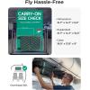 image:imageBAGSMART Expandable Carry On Luggage 22x14x9 Airline Approved 1OO PC Lightweight Hard Shell Suitcase 20 Inch Travel Luggage with Spinner Wheels Waterproof Rolling Suitcase BlackOlive Green 10