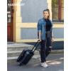 image:imageBAGSMART Expandable Carry On Luggage 22x14x9 Airline Approved 1OO PC Lightweight Hard Shell Suitcase 20 Inch Travel Luggage with Spinner Wheels Waterproof Rolling Suitcase BlackGray