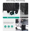 image:imageBAGSMART Expandable Carry On Luggage 22x14x9 Airline Approved 1OO PC Lightweight Hard Shell Suitcase 20 Inch Travel Luggage with Spinner Wheels Waterproof Rolling Suitcase BlackBlack