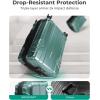 image:imageBAGSMART Expandable Carry On Luggage 22x14x9 Airline Approved 1OO PC Lightweight Hard Shell Suitcase 20 Inch Travel Luggage with Spinner Wheels Waterproof Rolling Suitcase BlackOlive Green