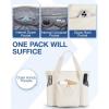 image:imageBAGSMART Foldable Tote Bag with Drawstring Bag Tote Bag Shoulder Bag Top Handle Handbag for Travel Work Beach GymBeige 1