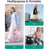 image:imageBAGSMART Foldable Tote Bag with Drawstring Bag Tote Bag Shoulder Bag Top Handle Handbag for Travel Work Beach GymBeige