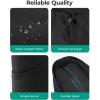 image:imageBAGSMART Foldable Tote Bag with Drawstring Bag Tote Bag Shoulder Bag Top Handle Handbag for Travel Work Beach GymFoldableblack