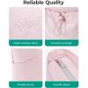 image:imageBAGSMART Foldable Tote Bag with Drawstring Bag Tote Bag Shoulder Bag Top Handle Handbag for Travel Work Beach GymFoldablepink