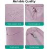 image:imageBAGSMART Foldable Tote Bag with Drawstring Bag Tote Bag Shoulder Bag Top Handle Handbag for Travel Work Beach GymPurple