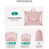 image:imageBAGSMART Garment Folder Packing Cubes for Travel 4 Set Lightweight Travel Cubes for Wrinkle Free Durable Suitcase Organizers Bag Set for Travel Essentials Baby PinkBaby Pink