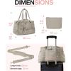 image:imageBAGSMART Gym Bag for Women Carry on Weekender Overnight Bag Travel Duffel Bags with Trolley Sleeve Personal Item Travel Bag Tote Bag Workout Dance BagPinkMediumBeige