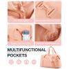 image:imageBAGSMART Gym Bag for Women Carry on Weekender Overnight Bag Travel Duffel Bags with Trolley Sleeve Personal Item Travel Bag Tote Bag Workout Dance BagPinkMediumOrange