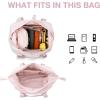 image:imageBAGSMART Gym Bag for Women Carry on Weekender Overnight Bag Travel Duffel Bags with Trolley Sleeve Personal Item Travel Bag Tote Bag Workout Dance BagPinkMediumPink