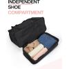 image:imageBAGSMART Gym Bag for Women Carry on Weekender Overnight Bag Travel Duffel Bags with Trolley Sleeve Personal Item Travel Bag Tote Bag Workout Dance BagPinkMediumBlack