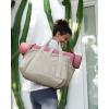 image:imageBAGSMART Gym Bag for Women Carry on Weekender Overnight Bag Travel Duffel Bags with Trolley Sleeve Personal Item Travel Bag Tote Bag Workout Dance BagPinkMediumBeige