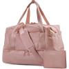 image:imageBAGSMART Gym Bag for Women Carry on Weekender Overnight Bag Travel Duffel Bags with Trolley Sleeve Personal Item Travel Bag Tote Bag Workout Dance BagPinkMediumDark Pink
