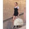image:imageBAGSMART Gym Bag for Women Carry on Weekender Overnight Bag Travel Duffel Bags with Trolley Sleeve Personal Item Travel Bag Tote Bag Workout Dance BagPinkMediumLight Beige