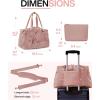 image:imageBAGSMART Gym Bag for Women Carry on Weekender Overnight Bag Travel Duffel Bags with Trolley Sleeve Personal Item Travel Bag Tote Bag Workout Dance BagPinkMediumDark Pink