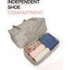image:imageBAGSMART Gym Bag for Women Carry on Weekender Overnight Bag Travel Duffel Bags with Trolley Sleeve Personal Item Travel Bag Tote Bag Workout Dance BagPinkMediumBeige