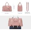 image:imageBAGSMART Gym Bag for Women Carry on Weekender Overnight Bag Travel Duffel Bags with Trolley Sleeve Personal Item Travel Bag Tote Bag Workout Dance BagPinkMediumDark Pink