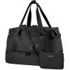 image:imageBAGSMART Gym Bag for Women Carry on Weekender Overnight Bag Travel Duffel Bags with Trolley Sleeve Personal Item Travel Bag Tote Bag Workout Dance BagPinkMediumBlack