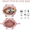image:imageBAGSMART Gym Bag for Women Carry on Weekender Overnight Bag Travel Duffel Bags with Trolley Sleeve Personal Item Travel Bag Tote Bag Workout Dance BagPinkMediumDark Pink
