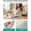 image:imageBAGSMART Hair Tool Organizer Travel Bag Compatible with Dyson Airwrap Shark Hair Dryer Wideopen Accessories Organizer with Heat Resistant Mat Makeup Bag for Dyson Attachments Curling Iron BrownBaby Pink