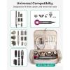 image:imageBAGSMART Hair Tool Organizer Travel Bag Compatible with Dyson AirwrapShark Hair Dryer Wideopen Dyson Case with Heat Resistant Mat Metal Hanging Hook for Long Barrel Straighteners Curling IronCoffee Brown