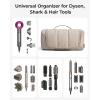 image:imageBAGSMART Hair Tool Organizer Travel Bag Compatible with Dyson AirwrapShark Hair Dryer Wideopen Dyson Case with Heat Resistant Mat Metal Hanging Hook for Long Barrel Straighteners Curling IronOlive green