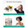 image:imageBAGSMART Hanging Jewelry Organizer Claw Clip Holder for Headbands Sunglasses Hair Clips Claw Clips DoubleSided on Closet Wall Door 1 piece LargeBlackBlack