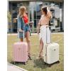 image:imageBAGSMART Hardside Expandable Luggage With Spinner Wheels PC Lightweight CarryOn Luggage Airline Approved With TSA Lock Durable Women Travel Suitcase Carry On 20 Inch BeigePink