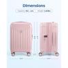 image:imageBAGSMART Hardside Expandable Luggage With Spinner Wheels PC Lightweight CarryOn Luggage Airline Approved With TSA Lock Durable Women Travel Suitcase Carry On 20 Inch BeigePink