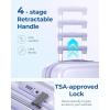 image:imageBAGSMART Hardside Expandable Luggage With Spinner Wheels PC Lightweight CarryOn Luggage Airline Approved With TSA Lock Durable Women Travel Suitcase Carry On 20 Inch BeigePurple
