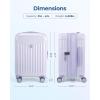 image:imageBAGSMART Hardside Expandable Luggage With Spinner Wheels PC Lightweight CarryOn Luggage Airline Approved With TSA Lock Durable Women Travel Suitcase Carry On 20 Inch BeigePurple