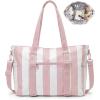 image:imageBAGSMART Large Beach Bag for Women Oversize Tote Bag for TravelSwim PoolSummer  3Ways to Carry Cruise Essentials Family Picnic Extralarge mom bag Sandproof zip open Mothers day giftsPink Stripe