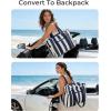 image:imageBAGSMART Large Beach Bag for Women Oversize Tote Bag for TravelSwim PoolSummer  3Ways to Carry Cruise Essentials Family Picnic Extralarge mom bag Sandproof zip open Mothers day giftsPink Stripe