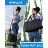 image:imageBAGSMART Large Gym Bag with Yoga Mat Buckle Weekender Overnight Bag for Women Travel Duffle Bag for Travel Essentials Carry On Tote Bag Hospital Bag for Labor and DeliveryBlack