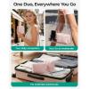 image:imageBAGSMART Makeup Bag Duo Set Puffy Padded Travel Cosmetic Organizer with Slipin Pockets Large Toiletry Bag amp Small Purse Pouch Travel Essentials for Women Black18Blue Ditsy Floral