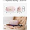 image:imageBAGSMART Makeup Bag Travel Toiletry Bag Puffy Padded Make Up Bags for Women Makeup Organizer Case Wideopen Pouch Purse Travel Essentials Toiletries Accessories Brushes Pink28Letter K