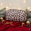 image:imageBAGSMART Makeup Bag Travel Toiletry Bag Puffy Padded Make Up Bags for Women Makeup Organizer Case Wideopen Pouch Purse Travel Essentials Toiletries Accessories Brushes Pink22Leopard