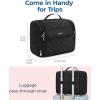 image:imageBAGSMART Makeup Bag for Women with Hanging Hook  Portable Cosmetic Case Large Capacity Door Room Essentials Travel Organizer for Full Sized Cosmetics and Toiletries BlackBlack