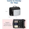image:imageBAGSMART Makeup Bag for Women with Hanging Hook  Portable Cosmetic Case Large Capacity Door Room Essentials Travel Organizer for Full Sized Cosmetics and Toiletries BlackNavy Blue