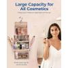 image:imageBAGSMART Makeup Bag for Women with Hanging Hook  Portable Cosmetic Case Large Capacity Door Room Essentials Travel Organizer for Full Sized Cosmetics and Toiletries BlackPink