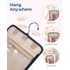 image:imageBAGSMART Makeup Bag for Women with Hanging Hook  Portable Cosmetic Case Large Capacity Door Room Essentials Travel Organizer for Full Sized Cosmetics and Toiletries BlackBlack