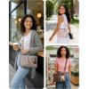image:imageBAGSMART Mini Tote Bag for Women Puffer Quilted Crossbody Purses Zipper Closure for Work Travel College Coffee  6L Mini tote Ipad mini NA tumbler Small Crossbody Purse for women Teacher bag6lblush Pink