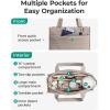 image:imageBAGSMART Mini Tote Bag for Women Puffer Quilted Crossbody Purses Zipper Closure for Work Travel College Coffee  6L Mini tote Ipad mini NA tumbler Small Crossbody Purse for women Teacher bag14lchocolate