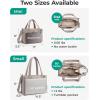 image:imageBAGSMART Mini Tote Bag for Women Puffer Quilted Crossbody Purses Zipper Closure for Work Travel College Coffee  6L Mini tote Ipad mini NA tumbler Small Crossbody Purse for women Teacher bag6lclassic
