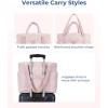image:imageBAGSMART Puffer Tote Bag for Women Quilted Travel Top Handle Large Lightweight Shoulder Handbags with Zipper