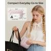 image:imageBAGSMART Small Makeup Bag Puffy Portable Cosmetic Pouch with Charm Zipper WaterResistant Travel Organizer for Women Baby Pink Small02Camel